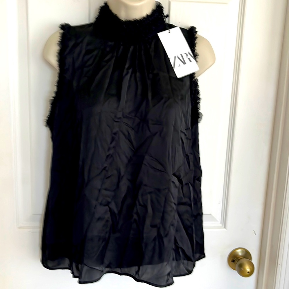NWT Zara black sleeveless Top
